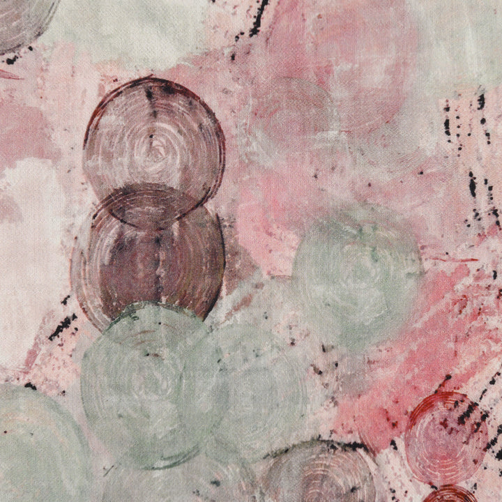 Len Craspo Drukowana Pudrowy Kwarc - Textil World