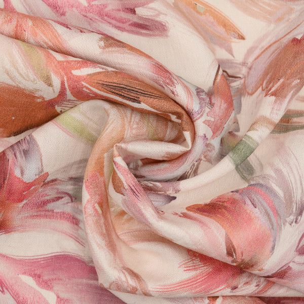 Len Craspo Drukowana Różana Energia - Textil World