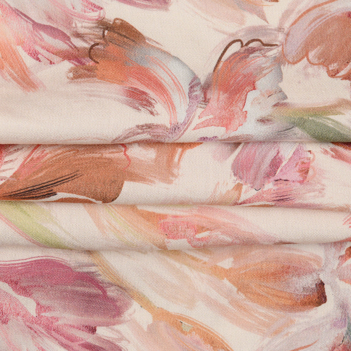 Len Craspo Drukowana Różana Energia - Textil World