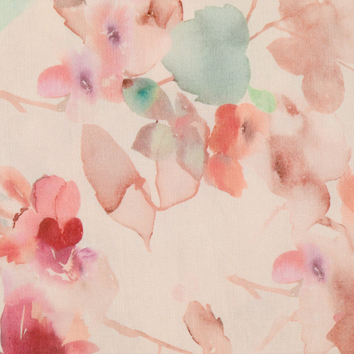 Len Craspo Drukowany Watercolor Rose - Textil World