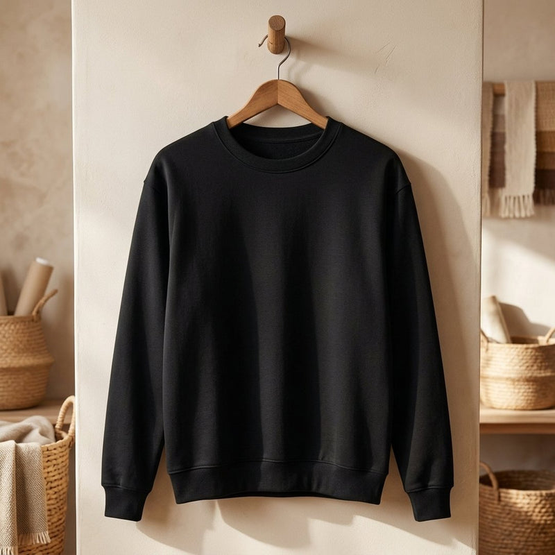 Len Wiskoza Lycra Czarny – bluza dresowa z tej tkaniny