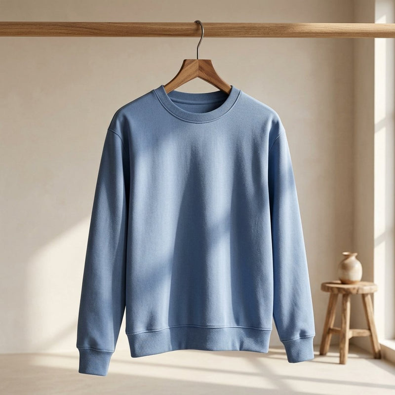 Len Wiskoza Lycra Jasny Niebieski – bluza dresowa z tej tkaniny