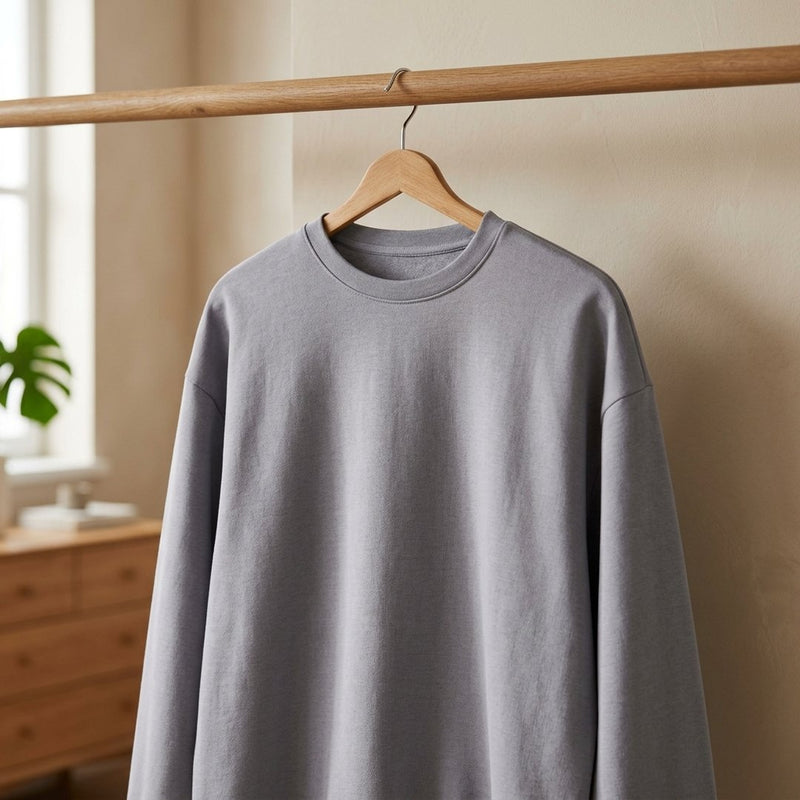 Len Wiskoza Lycra Jasny Szary – bluza dresowa z tej tkaniny