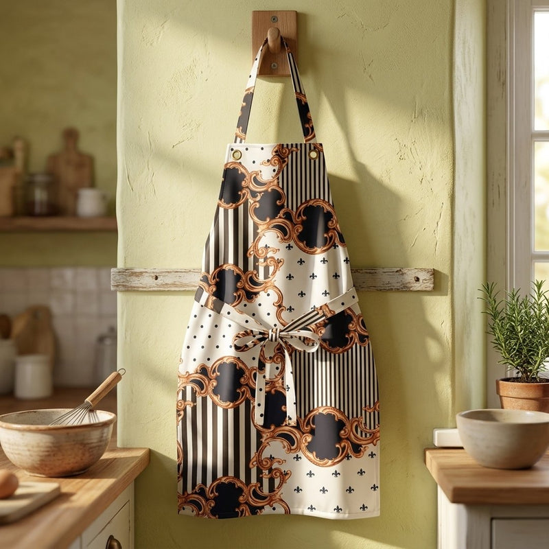 Marchiano Drukowany Barokowe Ornamenty – fartuch kuchenny z tej tkaniny