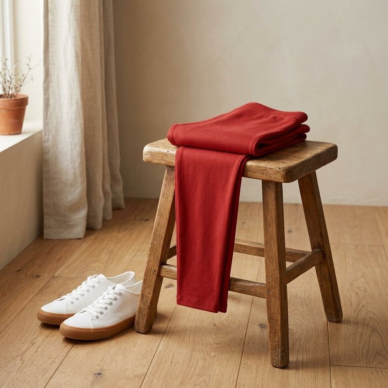 Mohito Swetrowka Czerwony – legginsy z tej tkaniny