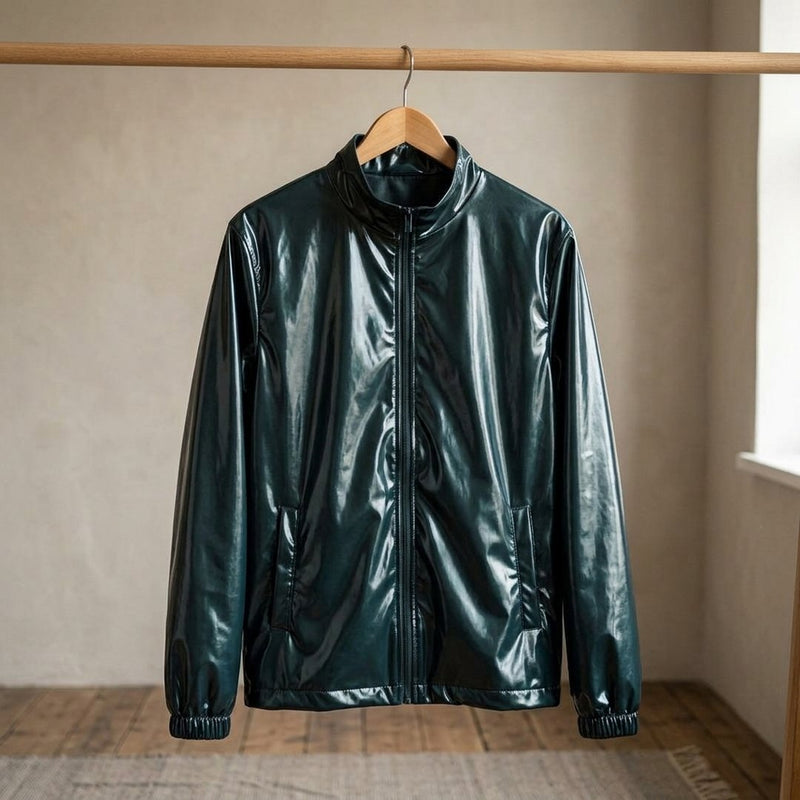 Moncler Ciemna Butelkowa Zieleń – wiatrówka z tej tkaniny