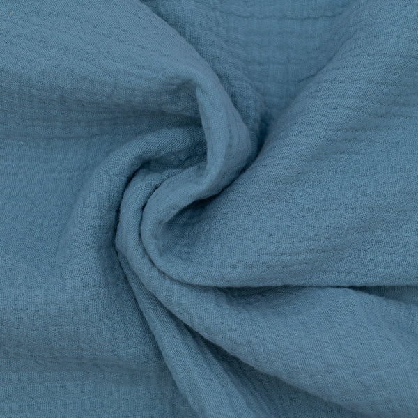 Muślin Bawełniany Niebieski denim - Textil World