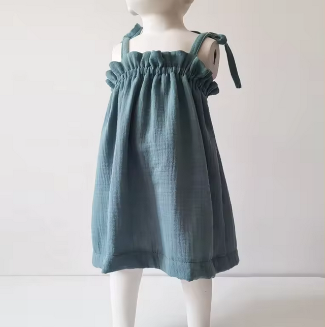 Muślin Bawełniany Niebieski Denim - Textil World