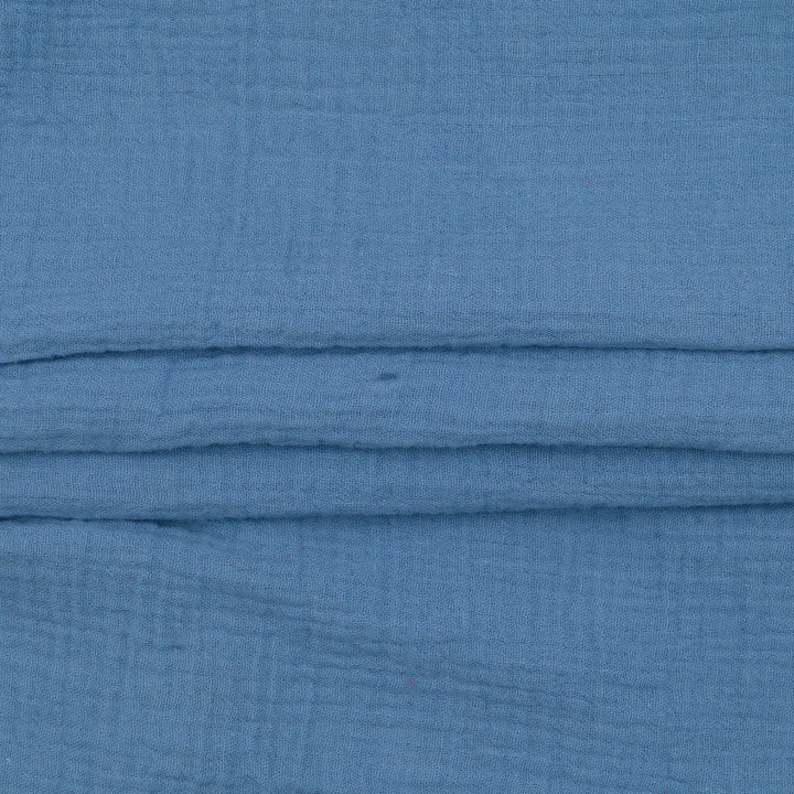 Muślin Bawełniany Niebieski Jeansowy - Textil World