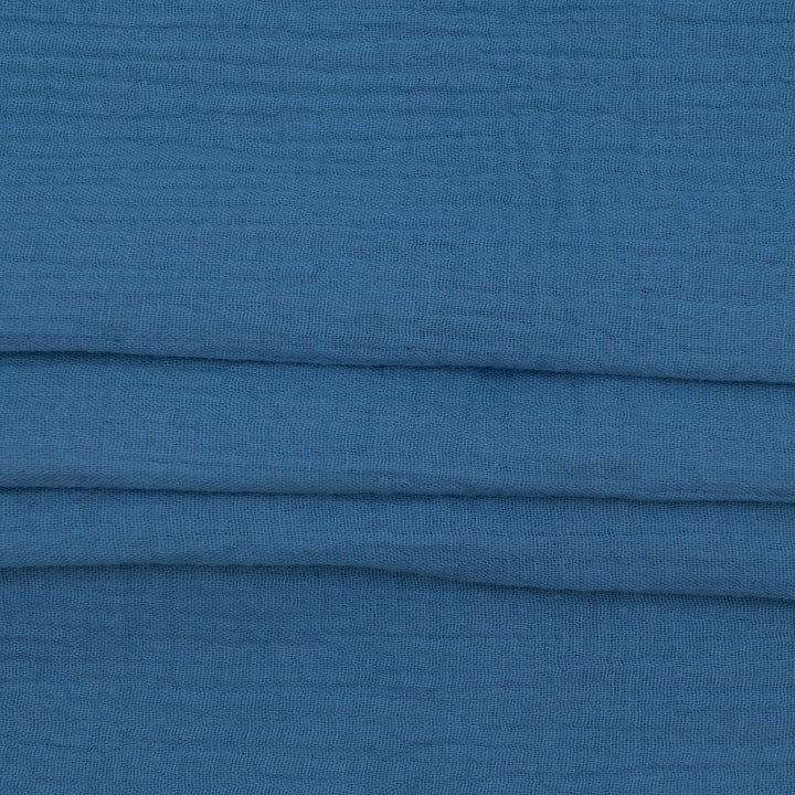 Muślin Bawełniany Niebieski Jeansowy - Textil World