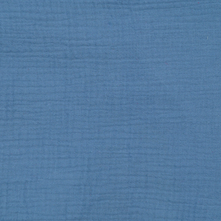 Muślin Bawełniany Niebieski Jeansowy - Textil World