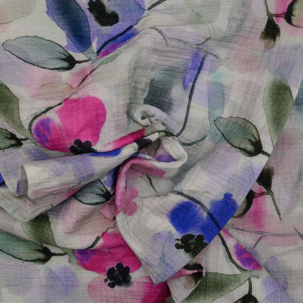 Muślin Drukowany Akwarelowy Sen - Textil World