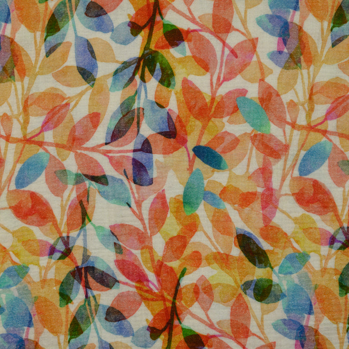 Muślin Drukowany Jesienny Cień Tęczy - Textil World
