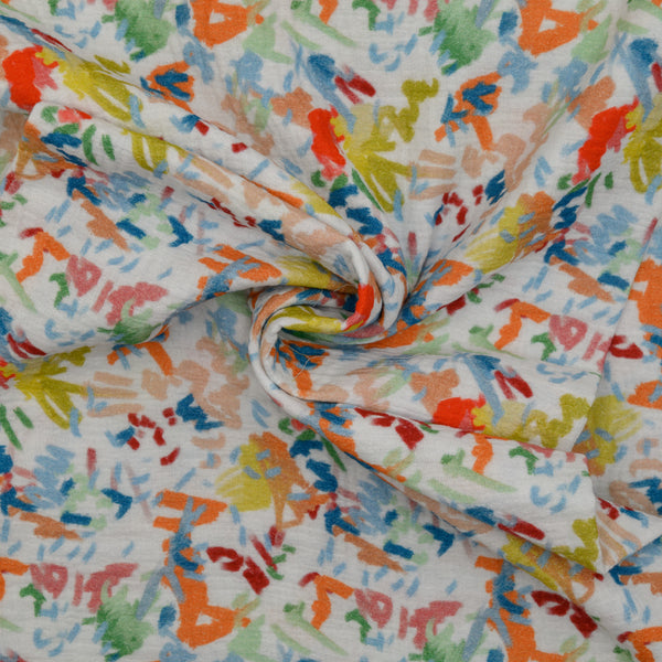 Muślin Drukowany Kolorowy Chaos - Textil World