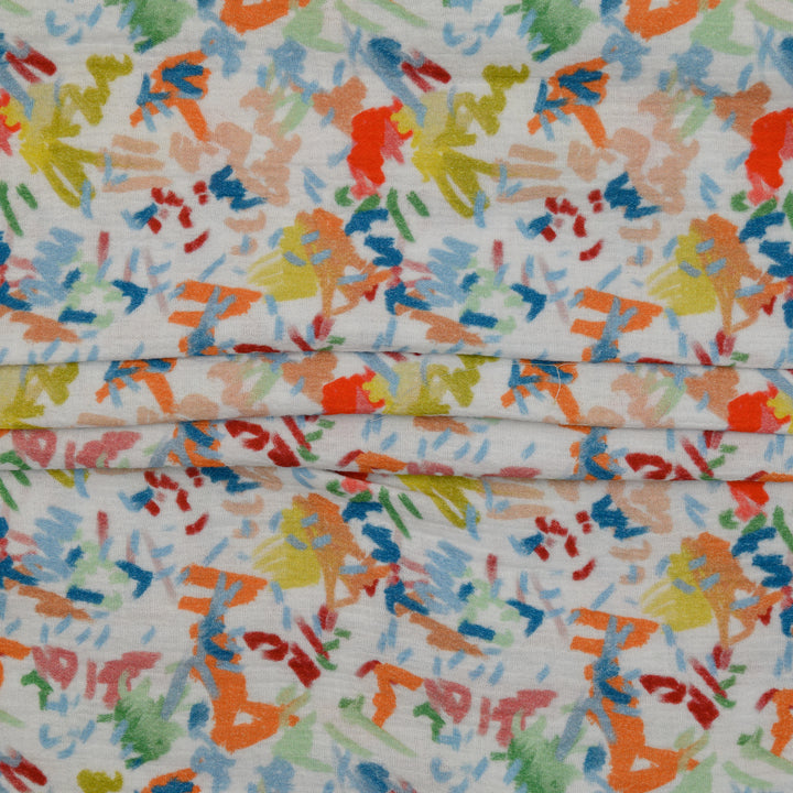 Muślin Drukowany Kolorowy Chaos - Textil World