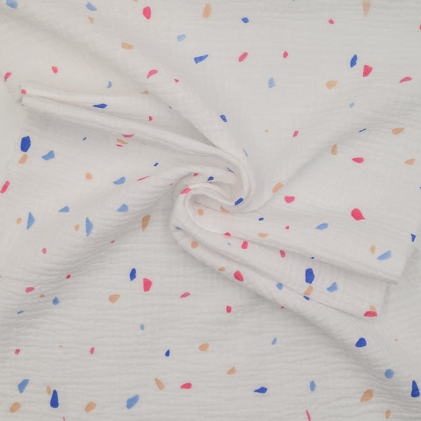 Muślin Drukowany Kolorowy Konfetti - Textil World