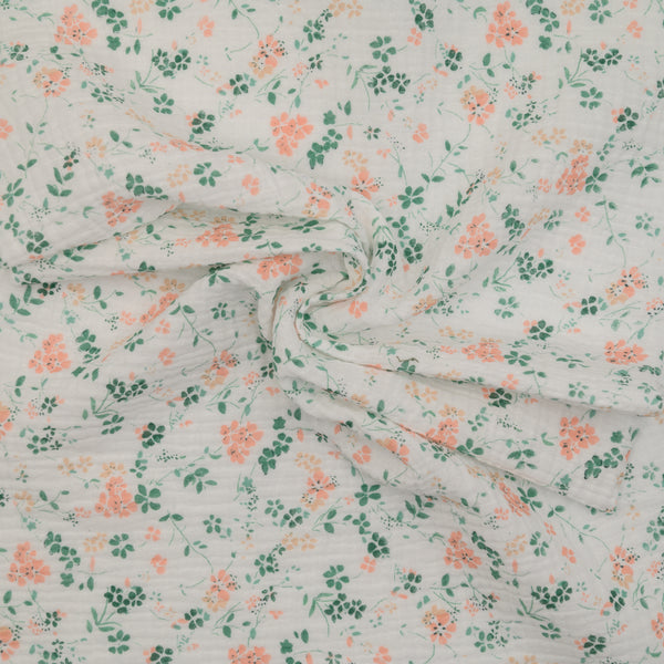Muślin Drukowany Koralowy Ogród - Textil World