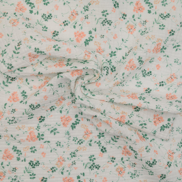 Muślin Drukowany Koralowy Ogród - Textil World