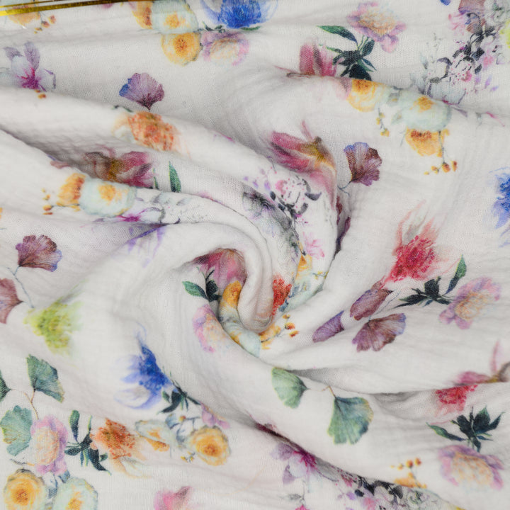 Muślin Drukowany Kwiatowa Łąka - Textil World