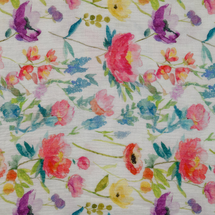 Muślin Drukowany Kwiatowy Poranek - Textil World