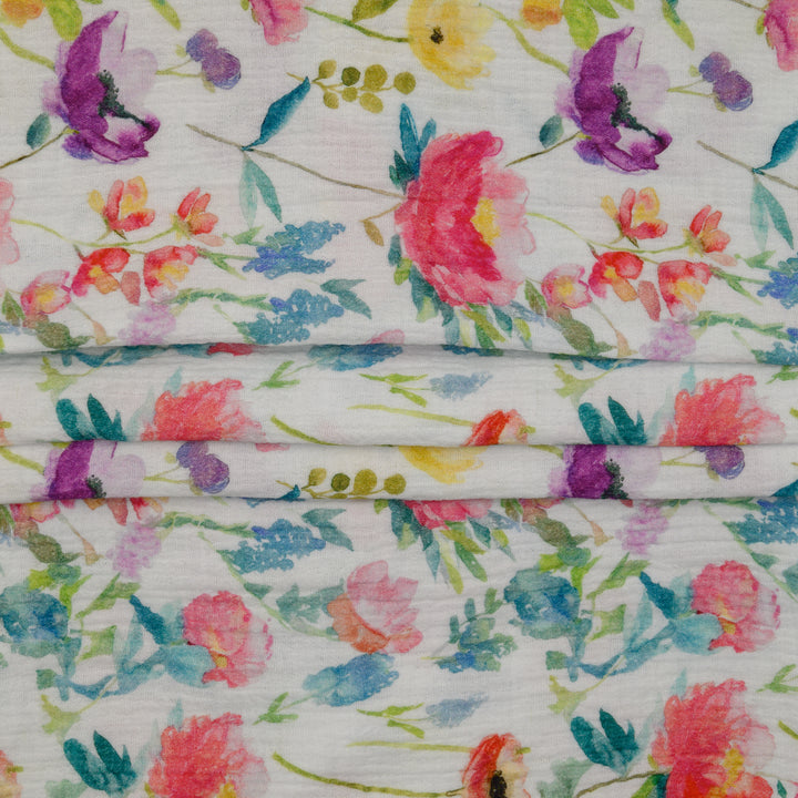 Muślin Drukowany Kwiatowy Poranek - Textil World
