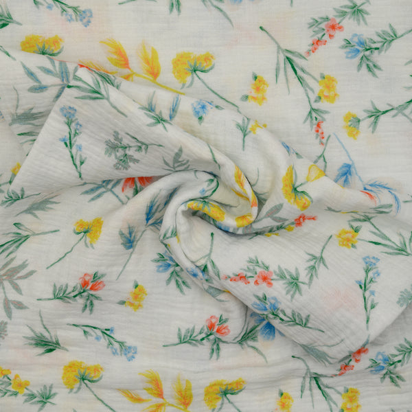 Muślin Drukowany Łąkowa Melodia - Textil World