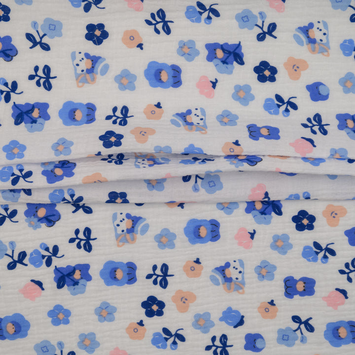 Muślin Drukowany Lawendowy Cukierek - Textil World
