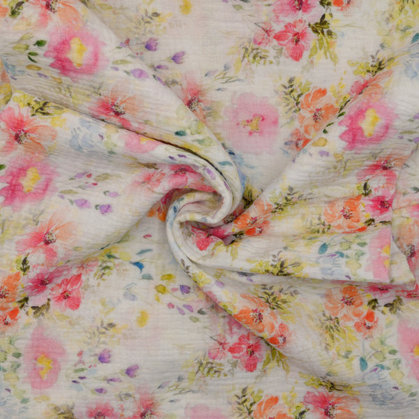 Muślin Drukowany Letnia Akwarela - Textil World
