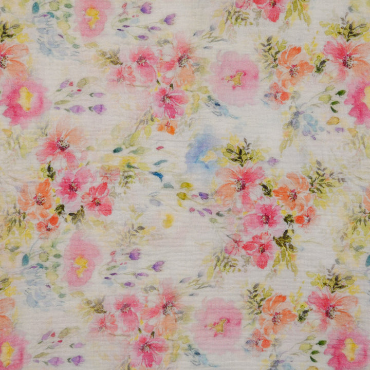 Muślin Drukowany Letnia Akwarela - Textil World