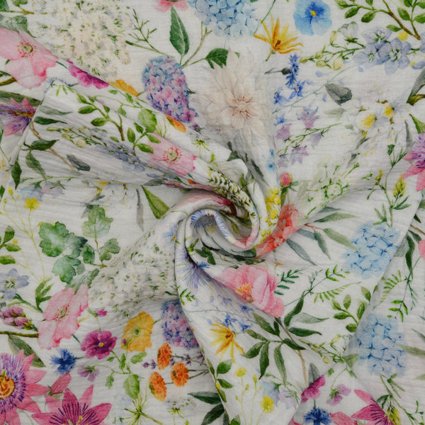 Muślin Drukowany Ogród Botaniczny - Textil World