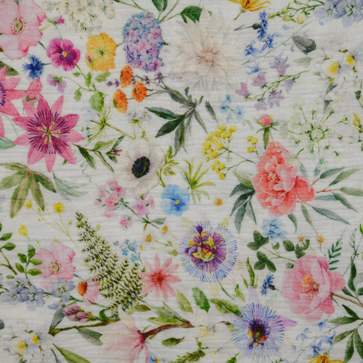Muślin Drukowany Ogród Botaniczny - Textil World