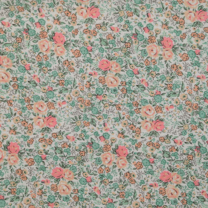 Muślin Drukowany Ogród w Porannej Rosie - Textil World