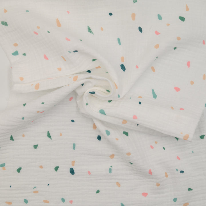 Muślin Drukowany Pastelowy Konfetti - Textil World