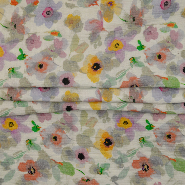 Muślin Drukowany Pastelowy Sen - Textil World