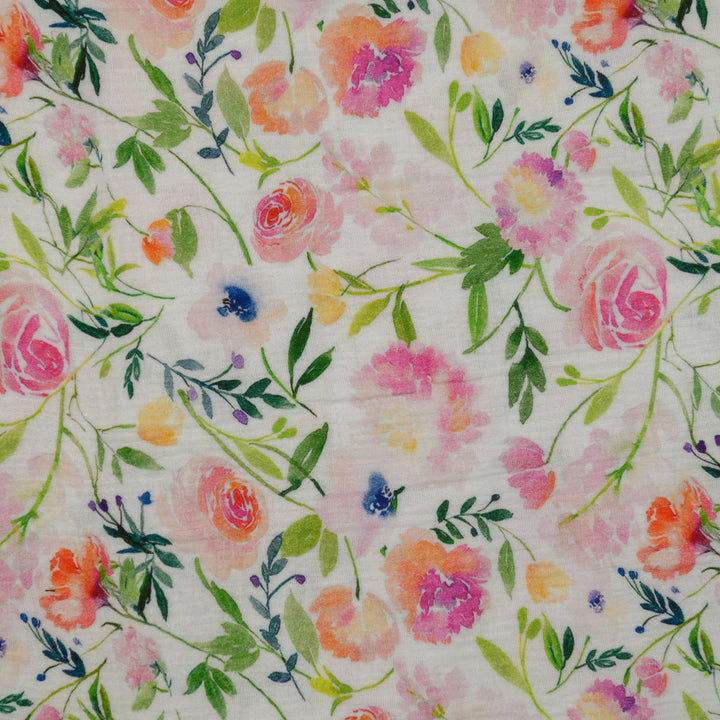 Muślin Drukowany Różany Ogród - Textil World