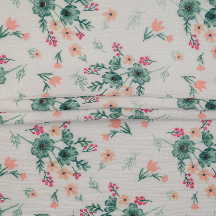 Muślin Drukowany Wiosenna Łąka - Textil World