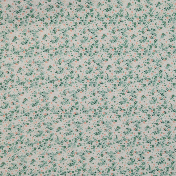 Muślin Drukowany Zielona Poranna Rosa - Textil World