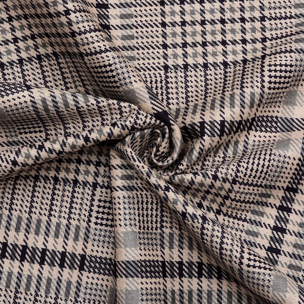 Nurek Zamsz Drukowany Kratka - Textil World