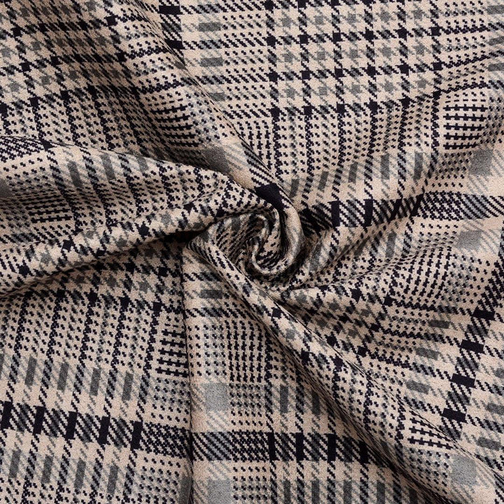 Nurek Zamsz Drukowany Kratka - Textil World