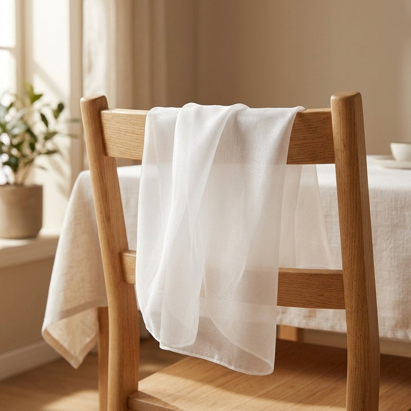 Organza Premium Biała – apaszka chusta z tej tkaniny