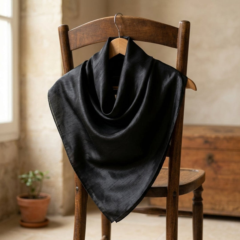 Organza Premium Czarna – apaszka chusta z tej tkaniny