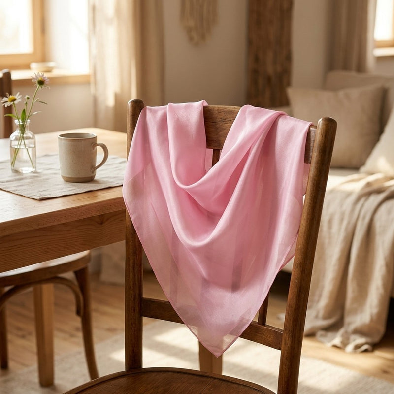 Organza Premium Różowa – apaszka chusta z tej tkaniny