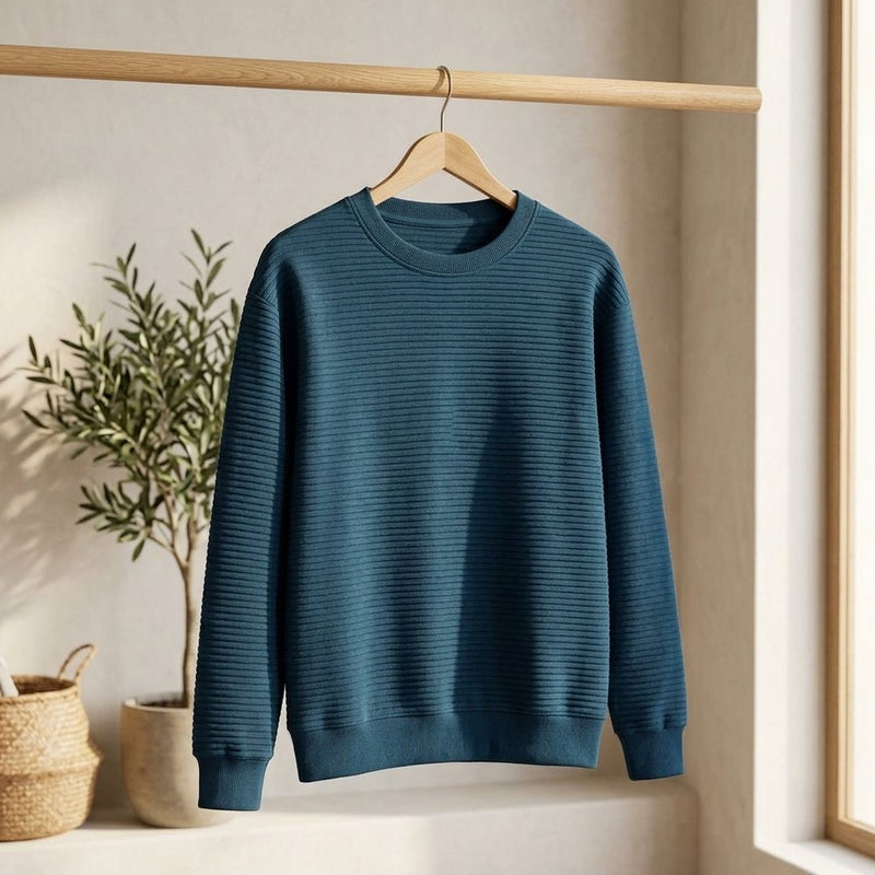Prążek Turkusowy – bluza dresowa z tej tkaniny