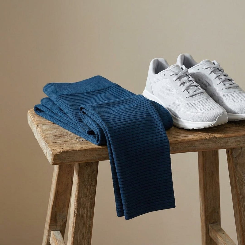 Prążek Turkusowy – legginsy z tej tkaniny