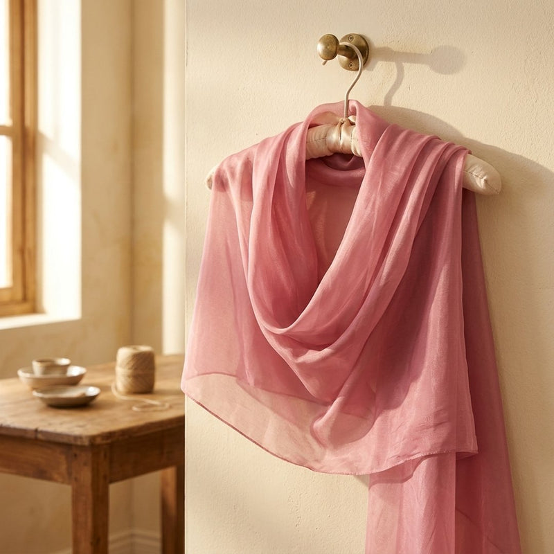 Organza Premium „Cukierkowy Róż” – narzutka wieczorowa z tej tkaniny