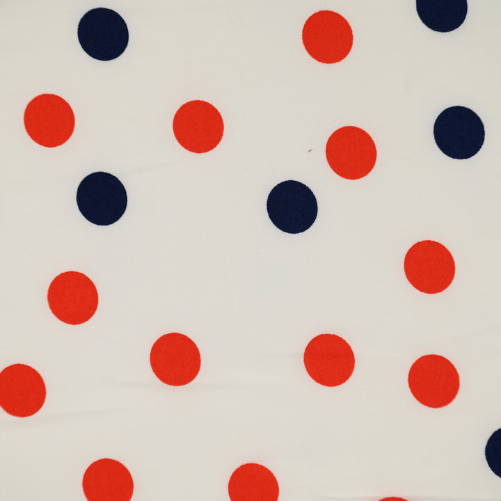 Silk Drukowany Kropki Wiśniowe - Textil World