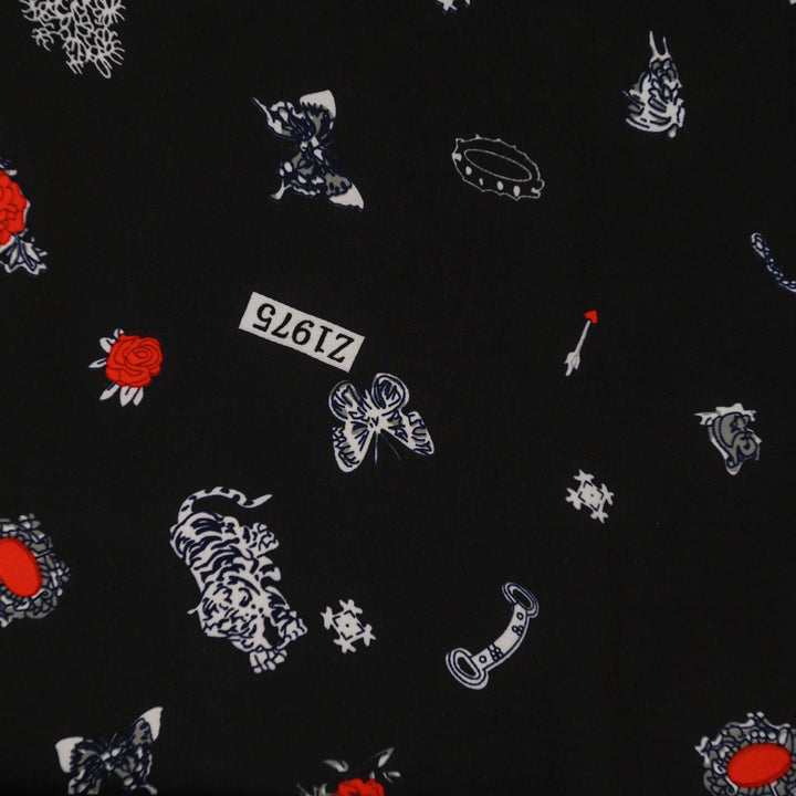 Silk Drukowany Nocny Ogród - Textil World