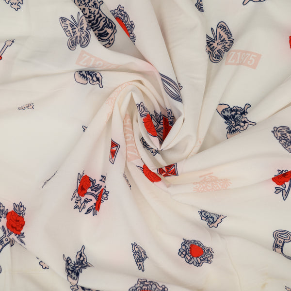 Silk Drukowany Ogród - Textil World