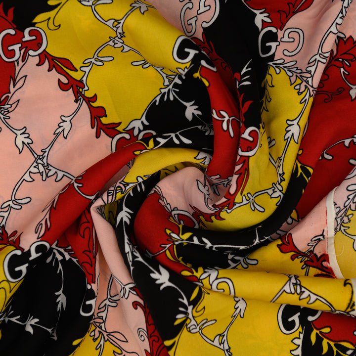 Silk Drukowany Wzór Łańcucha - Textil World