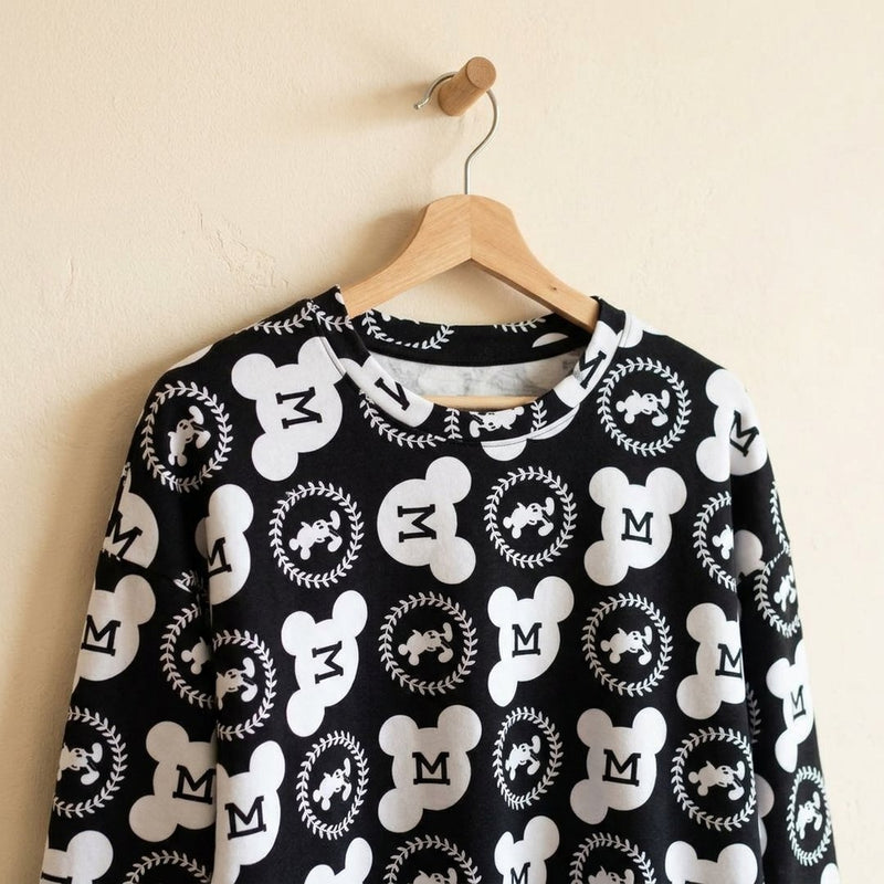 Singiel Drukowany Myszka Mickey – bluza dresowa z tej tkaniny